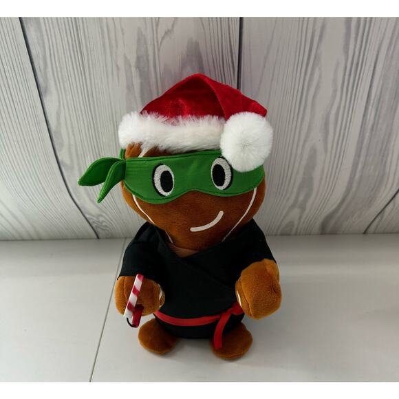 Gemmy Animated Singing Kung Fu Gingerbread Man Christmas Ninja Cookie 9" Tall - Picture 1 of 5